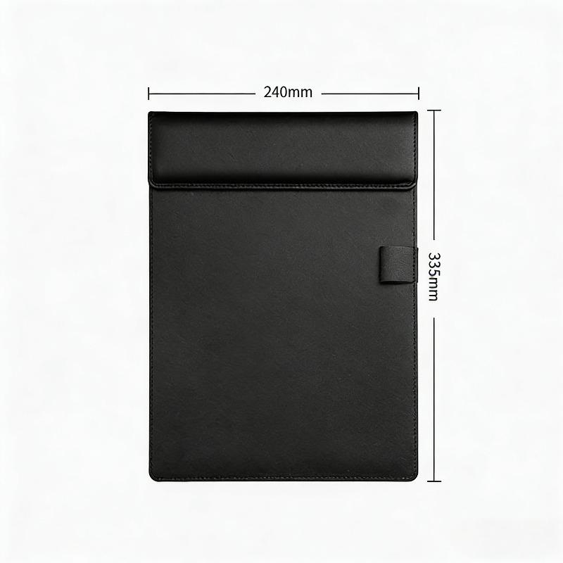 A4 Clipboard Folder Work Folder PU Leather Clipboard A4 File Clip Folder Document Holder Conference Pad with Pen Holder чёрный