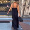 Moda damska Lato Wiosna Jednolity kolor Drukuj Casual Sukienki bez rękawów