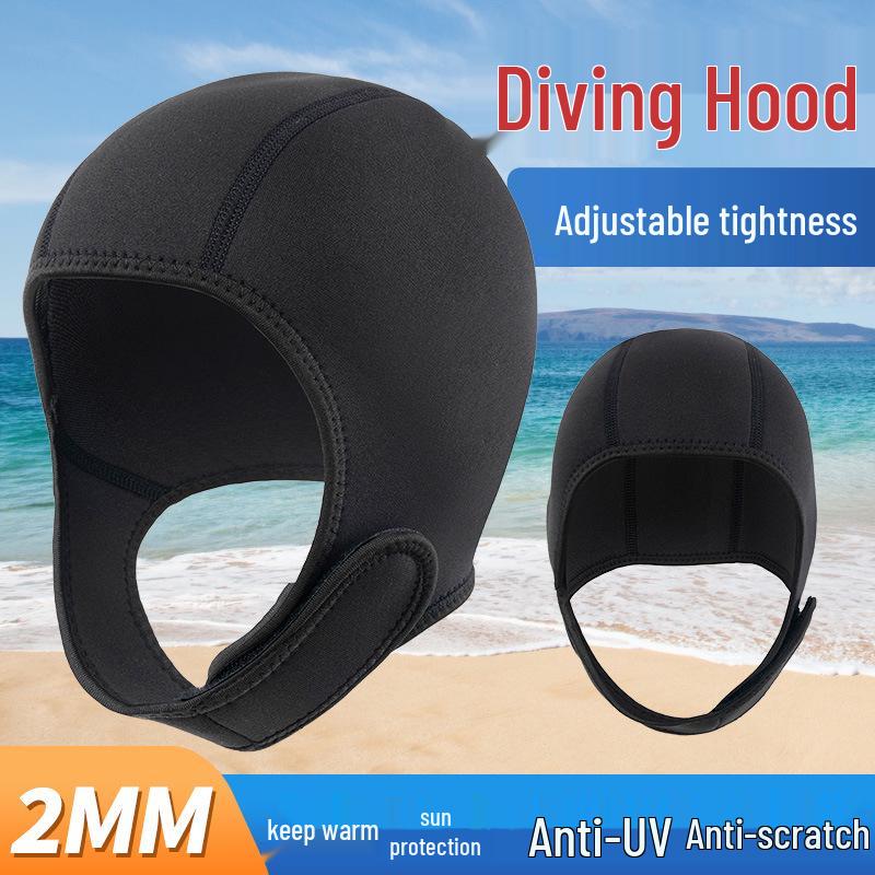 Spot 2MM Quick-Dry Swim Cap: Soft, Warm Nylon Hood for Swimming, Surfing, and Diving with Sunscreen Protection