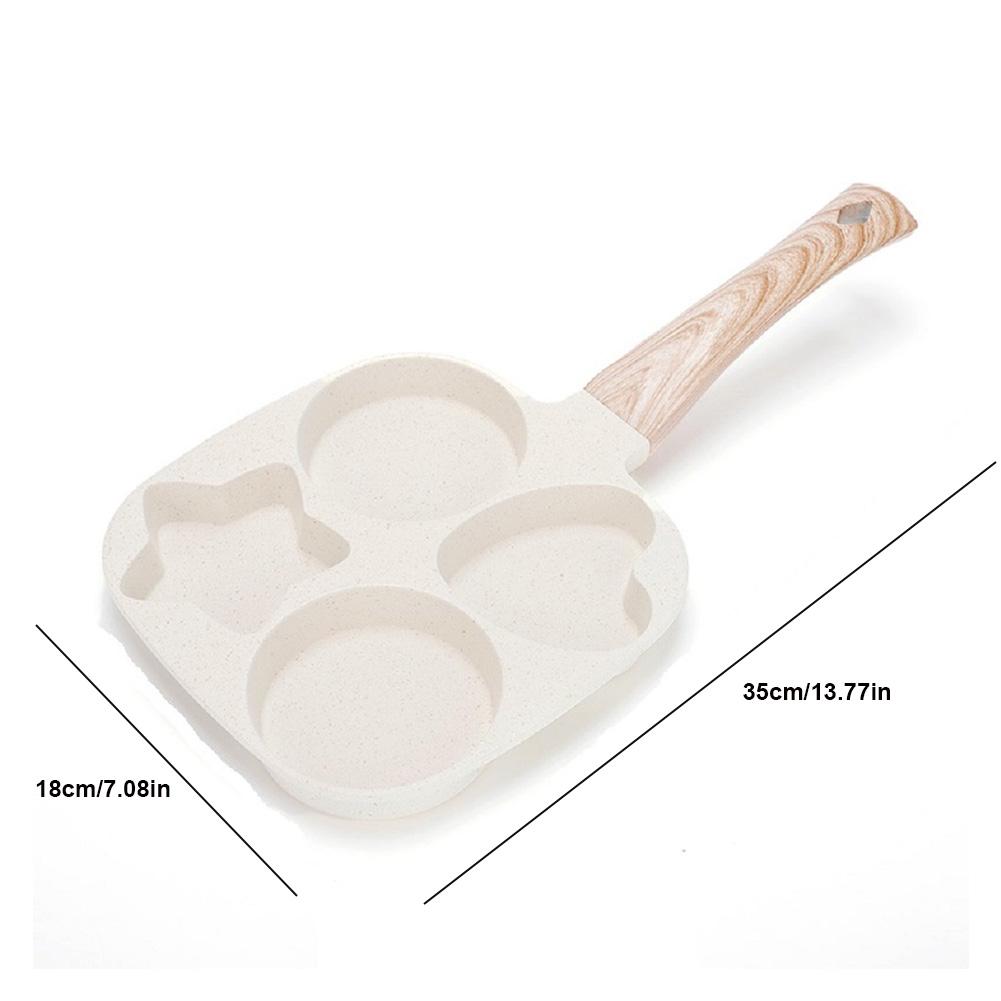4-Hole Frying Pot Pan Thickened Omelet Pan Non-stick Egg Pancake Steak Pan Cooking Egg Ham Pans Breakfast Maker Cookware Pan