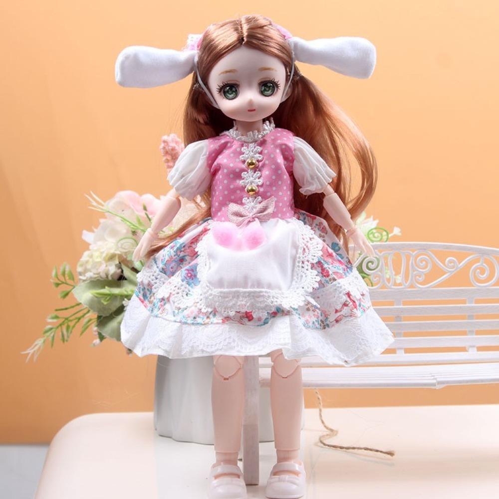 Kle opp 30 cm Bjd-dukke med klær 30 cm artikulerte leker DIY hengslet dukke Barn