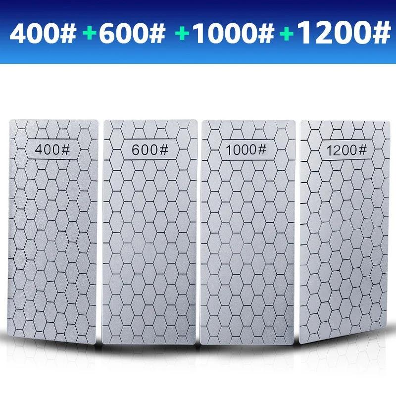 400# 600# 1000#  Kitchen Diamond Knives Sharpening Stone Multifunction Ultra-thin Honeycomb Manual Knife Sharpener Kitchen Tools