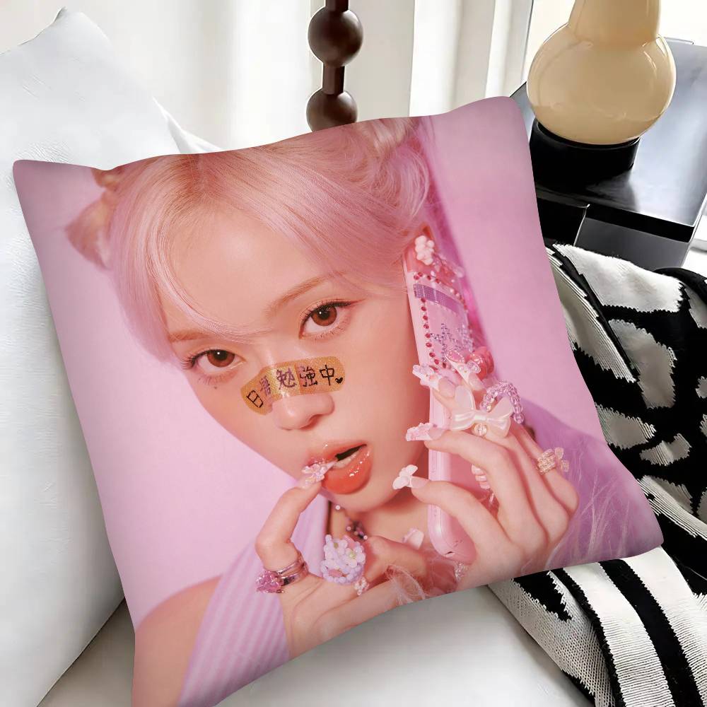 Singer Kpop Winter Pillow Case Fashion Square Pillowcase Bedroom Sofa Room Ins Decoration Leisure