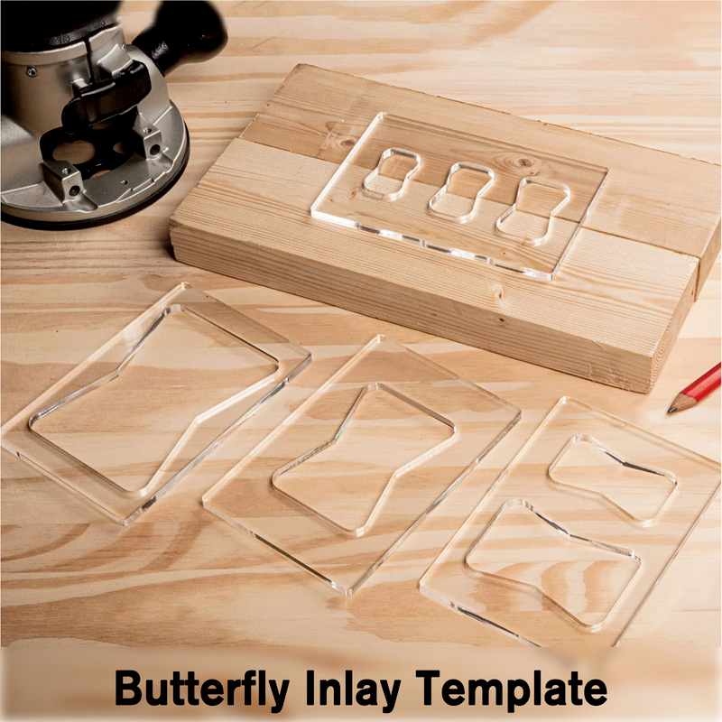 Schmetterlingsschlüssel Einlegevorlagen-Set Nutfräs-Hilfswerkzeug Nutfräsen Holz Schmetterlingsverbindung PERFEKTE Schmetterlingsverbindung Holzbearbeitungswerkzeug