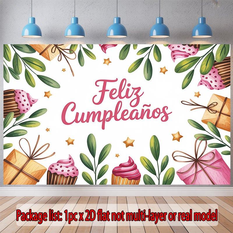 Party Backdrop Flat Feliz Cumpleaos Events Wedding Coming Ceremony Four Season Event Backdrop Decoration Front Door Decor Celebrations