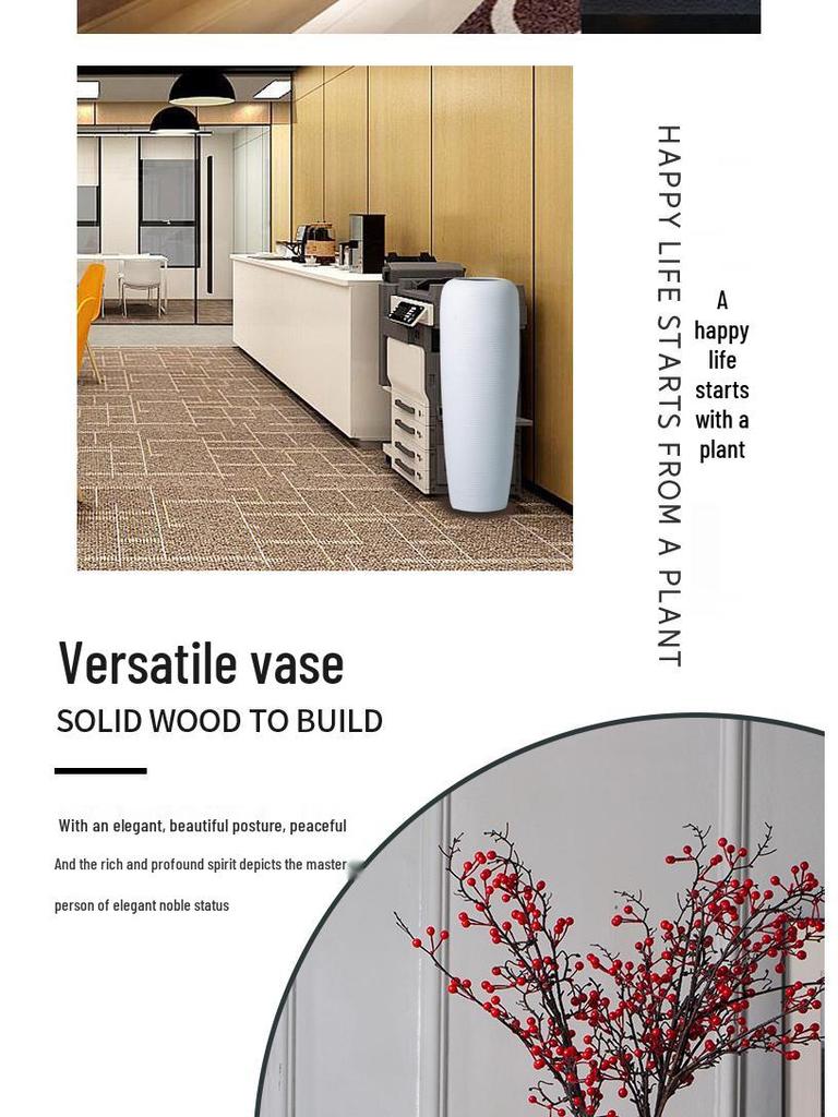 Modern Minimalist Nordic Floor Vase for Dried Flowers – Large Ceramic Home Decor for Living Room or Entrance