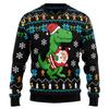 Maglioni Brutti di Natale Tree Rex Divertenti Nuova Moda Maglione Grafico Dinosauro Cartone Animato Per Donne Abbigliamento Regalo di Natale per Ragazzi Top PALESTRA