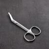 All-Steel Round Head Serrated Gauze Scissors for Bandages, Yarn, Fishing Line, Plaster, and Suture Removal.