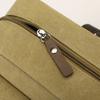 Commuter Handbag Multi-Pocket Men's Bag Large Capacity Crossbody Briefcase Solid Color Canvas Shoulder Bag