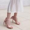 Fashion Temperament Stiletto Sandals Summer New Round Head Open Toe Butterfly Knot Ribbon Anti-slip Wear-resistant High Heels