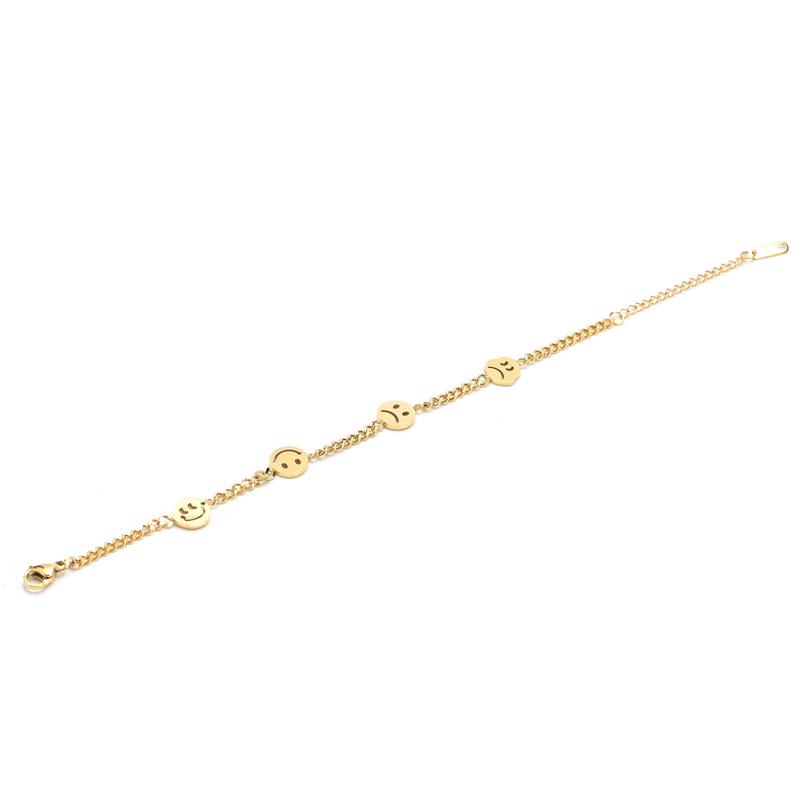 European Style Smiley Face Titanium Steel Bracelet for Women