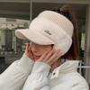 Korean Versatile Hat for Women In Winter Riding Windproof Ear Protection Hat Plus Velvet Warm Baseball Cap Casual Empty Top Wool Hat