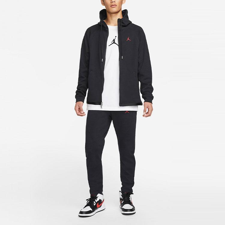 Jordan Mid-Rise Jogger Sweatpants with Drawstring Men Bottoms Black DJ0882-010