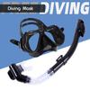 Adult Gopro Compatible Tempered Glass Snorkel Mask Set Full Dry Scuba Diving Swimming
