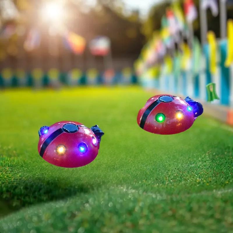 Solar Ladybug Light Outdoor Waterproof LED Garden Decor Wall Hanging Lawn Lighting For Yard Patio Statue