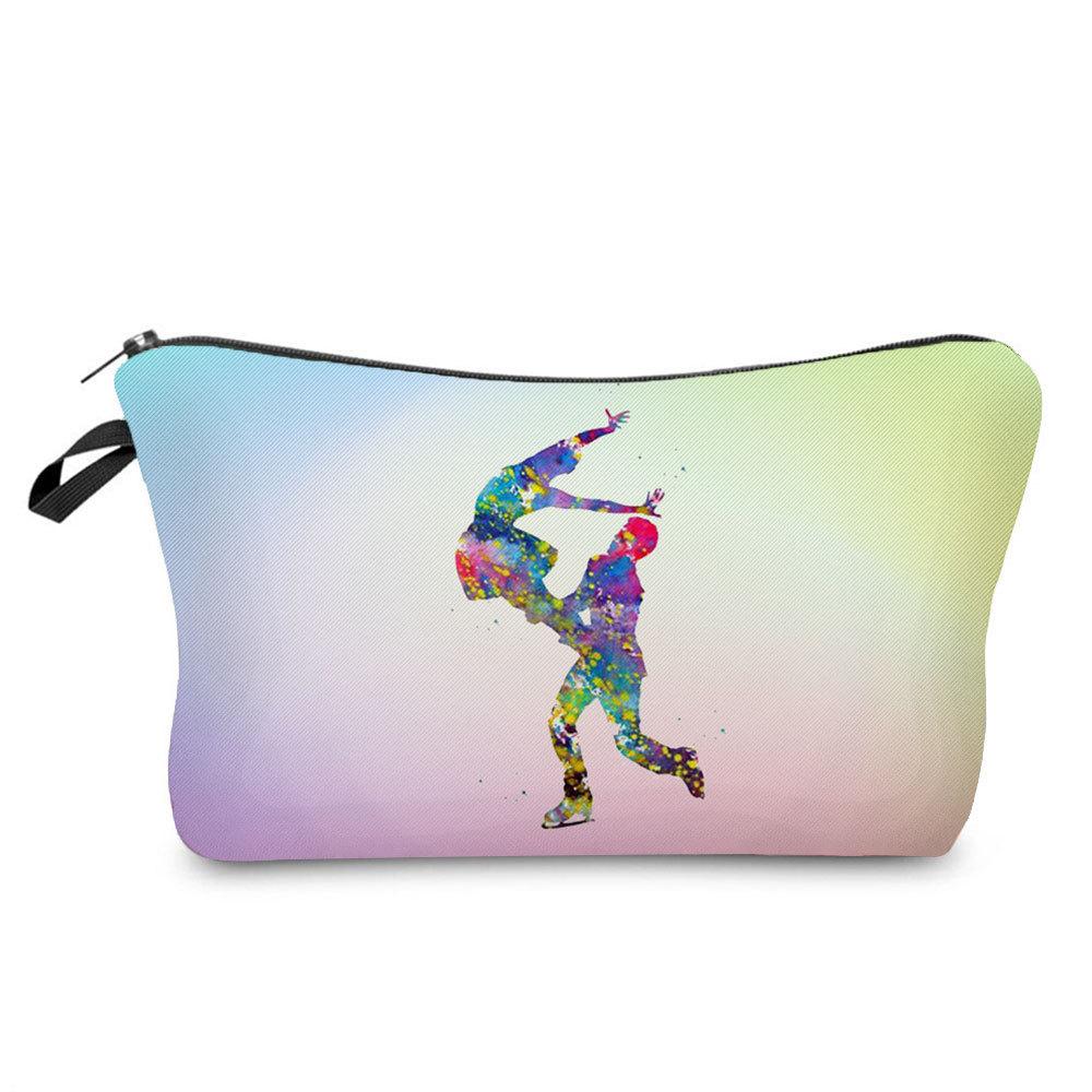 Women Gymnastics Print Cosmetic Bag Toiletries Organize Travel Storage Case  6391 KTB