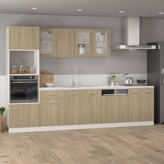 Maison Exclusive - Vitrine suspendue "Lyon" Chêne Sonoma 40 x 31 x 60 cm Bois d'ingénierie