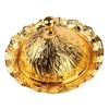 Gold Candy Dish with Lid Gold Floral Embossing Modern Simple Zinc Alloy Fruit Dish Snacks Dish for