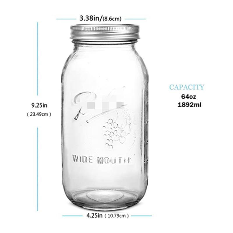 Transparent Mason Jar - Sealed Glass Storage for Oatmeal, Salads, Nuts & Dried Goods