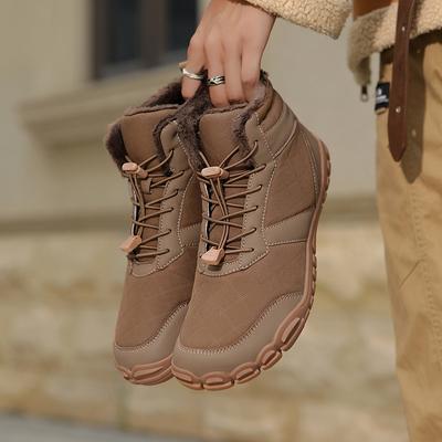 Men's and Women's Soft Elastic Winter Warm Cold Padded Snow Boots Thick-soled Non-slip Wear-resistant Outdoor Leisure Sports Five Fingers Cotton Boots