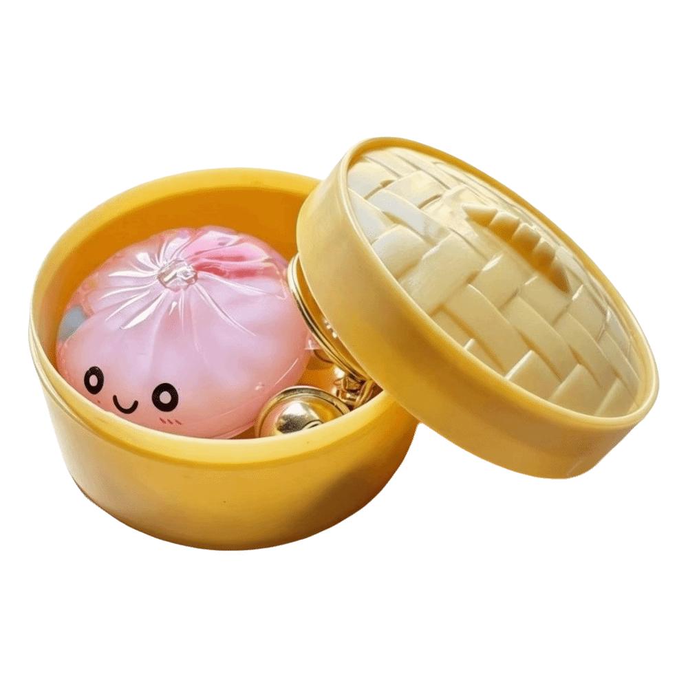 Cute Cartoon Miniature Bun Keychain Acrylic Baozi Pendant Steamed Bun Pendant Purse Accessory