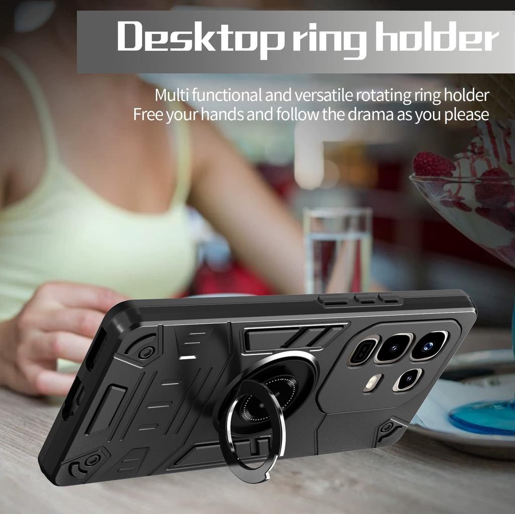 Military Grade Case For INFINIX Note 50 Pro 50s 50X 4G Note50 Pro Note50s Armor Shockproof Ring Stand Holder Shell Coque Fundas