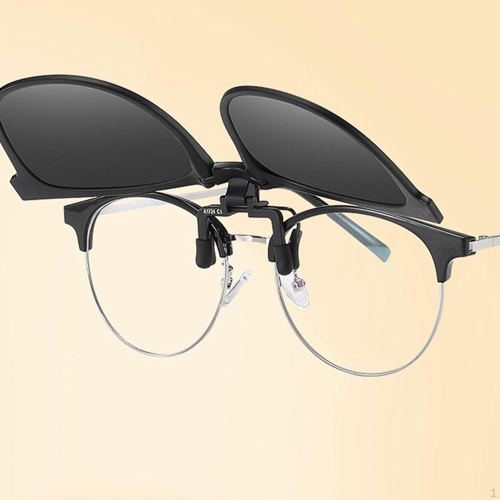 

Clip on Sunglasses Accessories Outdoor Polarized Lens Attachment for Men Black