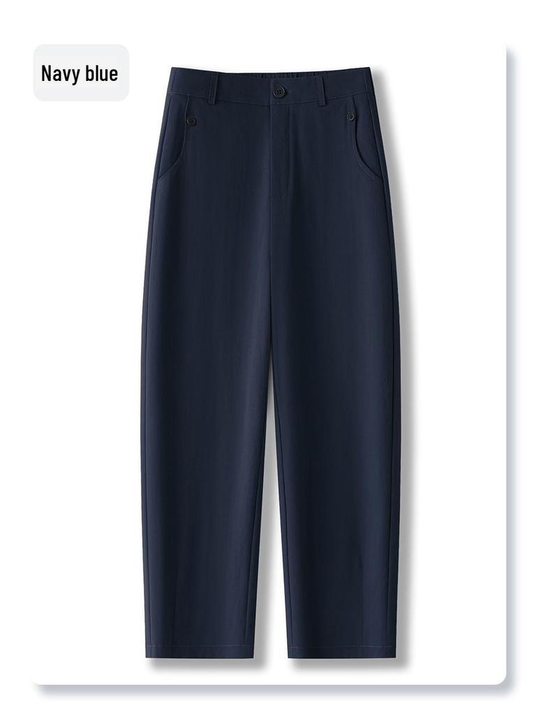 Women's Khaki High-End Drapey Casual Harem Pants - Summer 2025 Collection Thin Suit Carrot Style