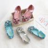 Princess Kids Girls Party Shining Flat Shoes Anti-slip Soft Children Sequins Low Heel Shoes Birthday Holiday Casual Shoes H06224