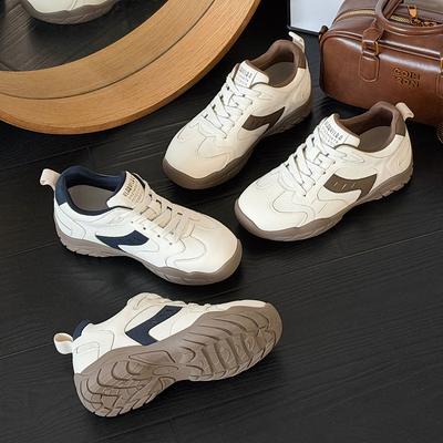 Autumn New Thick-soled German Training Shoes Women's Versatile Casual Shoes Soft-soled Leather Sports Running Shoes