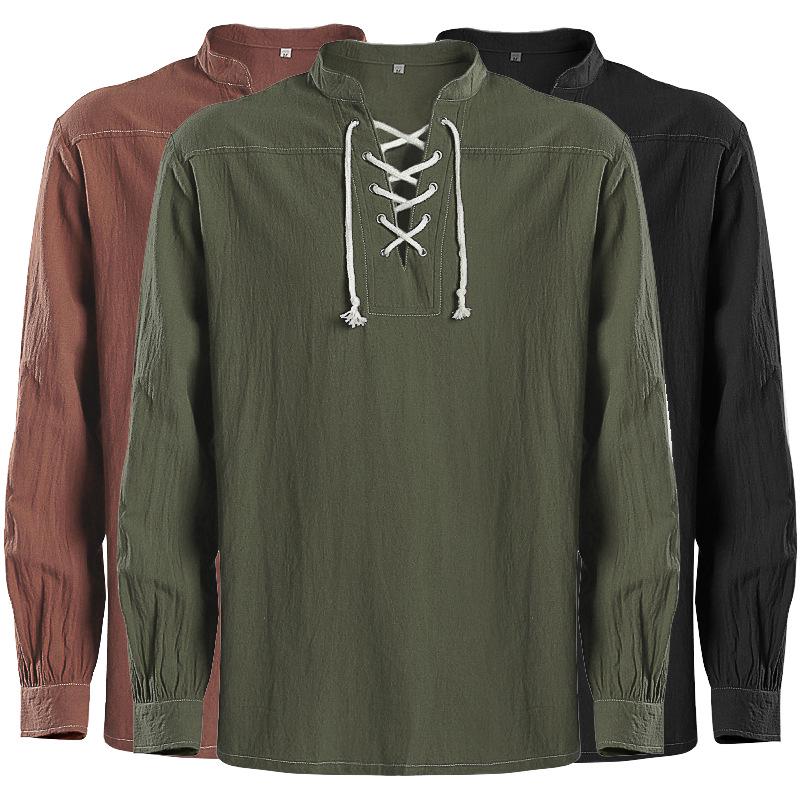

Men s High-Quality Gothic Renaissance Long Sleeve Warrior Shirt XXL