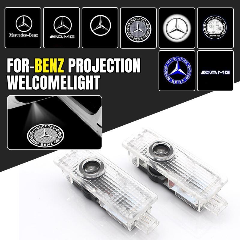 2-4PCS Car Door HD Led Laser Projector Welcome Lamp Suitable For Mercedes-Benz AMG CLA C17 CLS C218 W218 W219 E Class 207 C207.