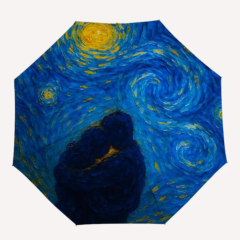 

1PC Starry Night Embrace Automatic Opening And Closing, Sturdy Iron Frame, Portable Folding Design, Suitable For Men And Women In All Seasons63