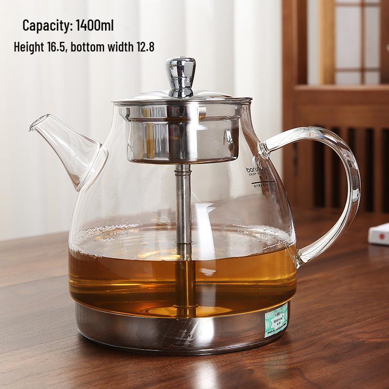 Heat-Resistant Glass Teapot: Induction Cooktop-Ready Kettle for Boiling Water and Brewing Tea