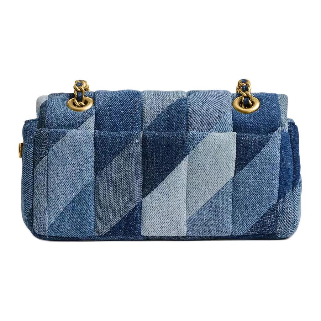 COACH Tabby Denim With Nappa Leather Shoulder Bag Small Women's Denim Blue CAM93-B4EI