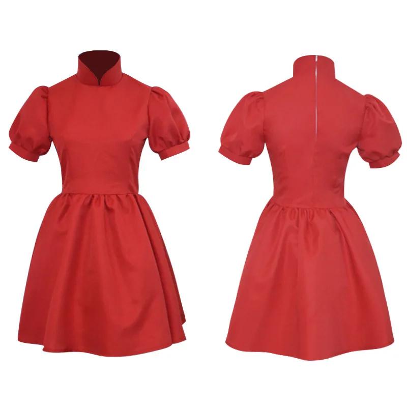 

On The Cliff Red Dress Anime Ponyo Cosplay Costume Halloween Lolita Cos Uniforms for Adult Kid Party Roleplay Carnival Clothing S&Cosplay красный