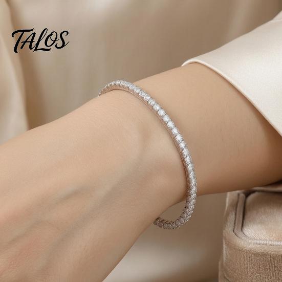 Bracciale Statement Versatile 2MM Tennis per Donne Ragazze Teen, Bracciale Colorato con Zirconia Cubica per Tutti i Giorni, Impilabile Scintillante con Strass Quadrati