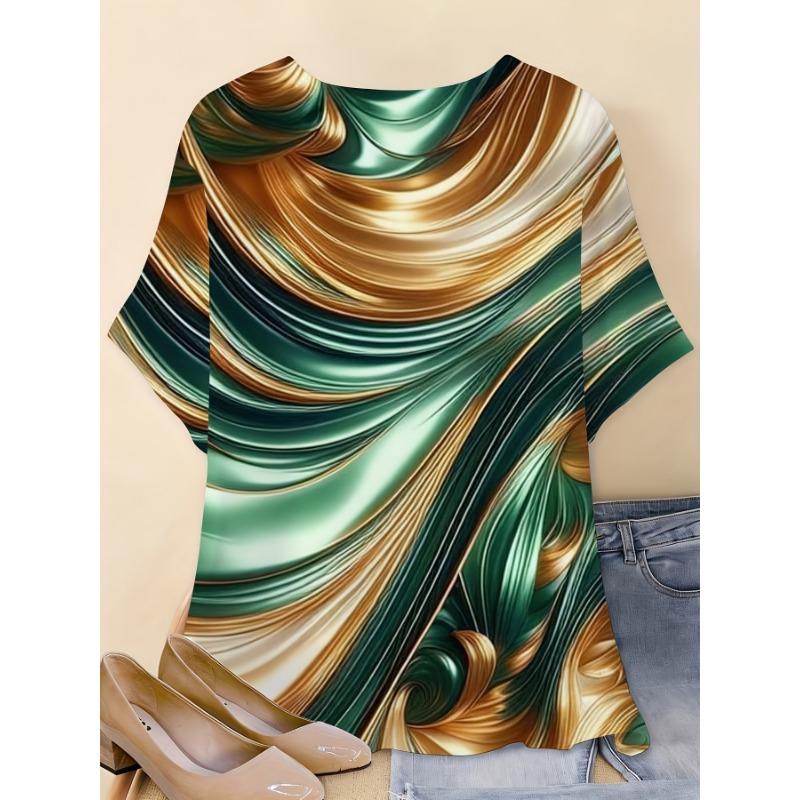 Casual Round Neck, Short Sleeve, Soft Comfortable Breathable Fabric, Suitable For All Seasons, Ideal For Daily Wear, S
