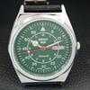 VINTAGE SEIKO 5 AUTOMATIC 6309A JAPAN MENS REFURBISHED GREEN WATCH a442217-1