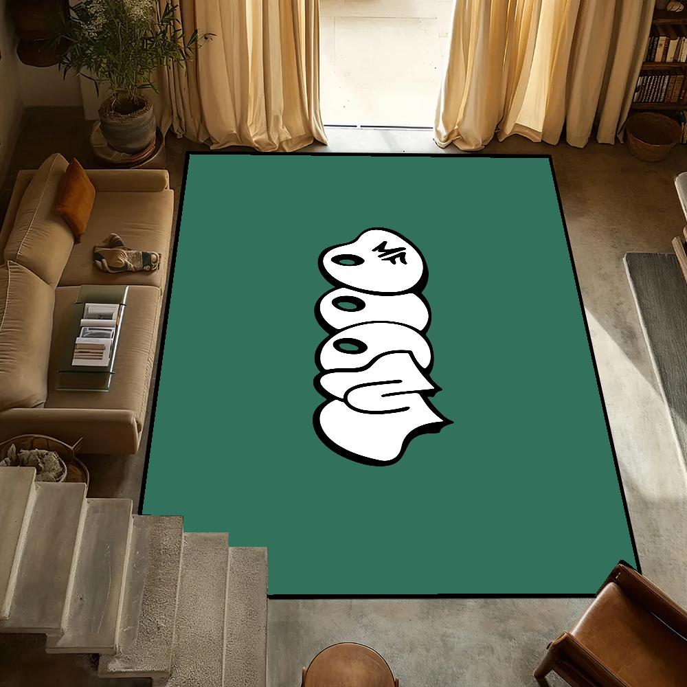 Door Mat Anti-Slip Kitchen Bedroom Handmade Rapper m-MF singer Tufted Rug Carpet DOOM Living Room Entrance Decoration