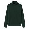 Mens Warm High Neck Knit Sweater Winter Solid Color Casual Long Sleeve Pullover