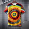 Summer Fashion Men's Abstract Geometry 3D Printed T-shirt Comfortable Soft Breathable Loose Large Casual Sports Versatile Short Sleeve T-shirt