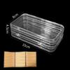 Transparent Three-Fold Press-On Nail Storage Boxes Plastic Multi Functional Jewelry Box Organizer for False Nails Display Tools