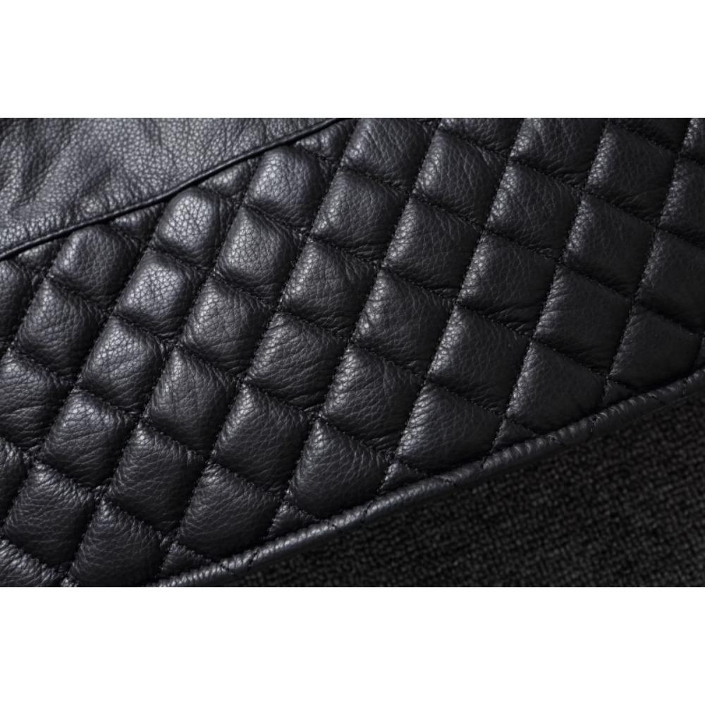 Chinesische Größe Schwarze Rindsleder-echte Lederjacke Herren Motorradjacken Weiche Bomberjacke Reiten Bikerkleidung Herren Lederjacke Herbstmantel