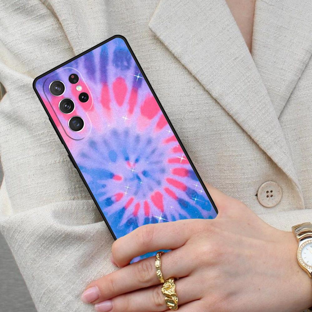 Colorful Tie Dye Rainbow Hippie Art SOFT Cell Phone Case for Samsung Galaxy S26 Ultra S25 S24 S23 S22 S21 S20 Note10 Cover