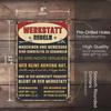 Vintage Workshop Metal Tin Signs Home Decor Wall Art 8x12 Inches