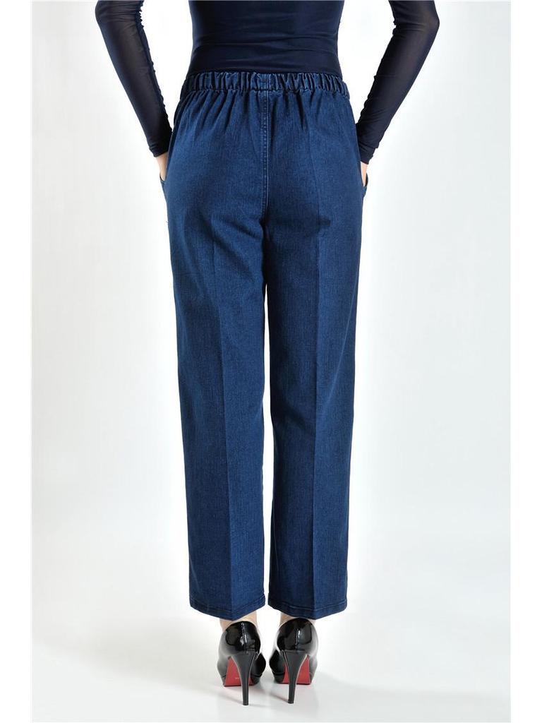 Women's Spring 2024 High-Waisted Elastic Straight-Leg Loose Jeans for Middle-Aged & Elderly