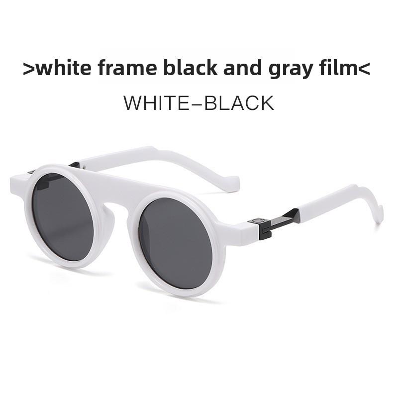 Vintage Mens Round Sunglasses With Uv400 Protection For Fashionable Streetwear