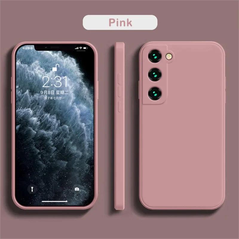 For Samsung Galaxy S2 S24 S23 S22 S21 S20 Ultra Plus FE A32 A1 A71 A2 A72 Phone Cover Candy Color Silicone Case