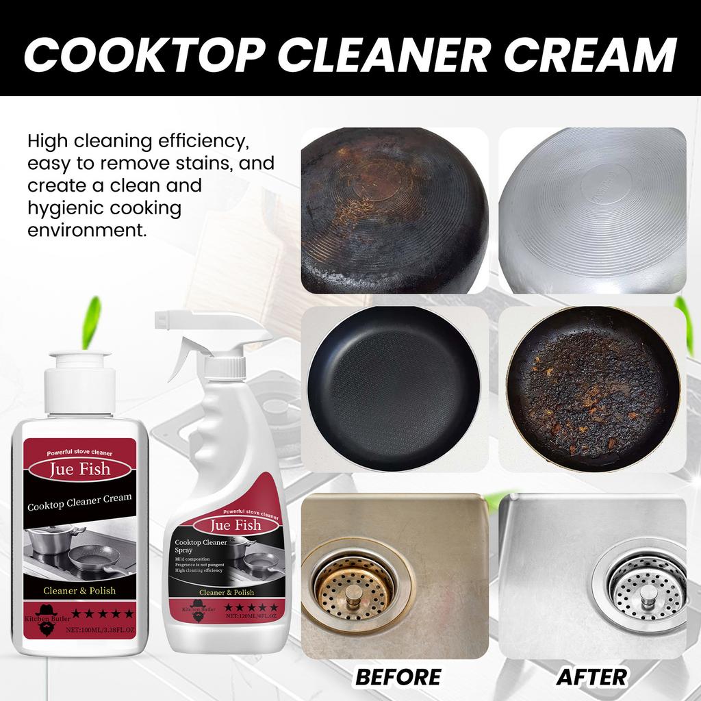 Kitchen Degreaser Cleaning Spray Cloth Oil Stain Removal Stain Remover Home Gas Stove Oven Cleaning Cooktop Surfaces Spray